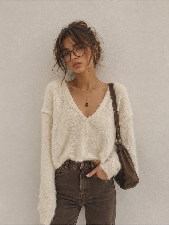 Free People Sweaters - NWT Womens Free People Serendipity Faux Fur Sweater Size Small White Cream Color